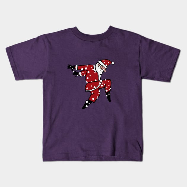 Dancing Santa 5 Kids T-Shirt by DaJellah